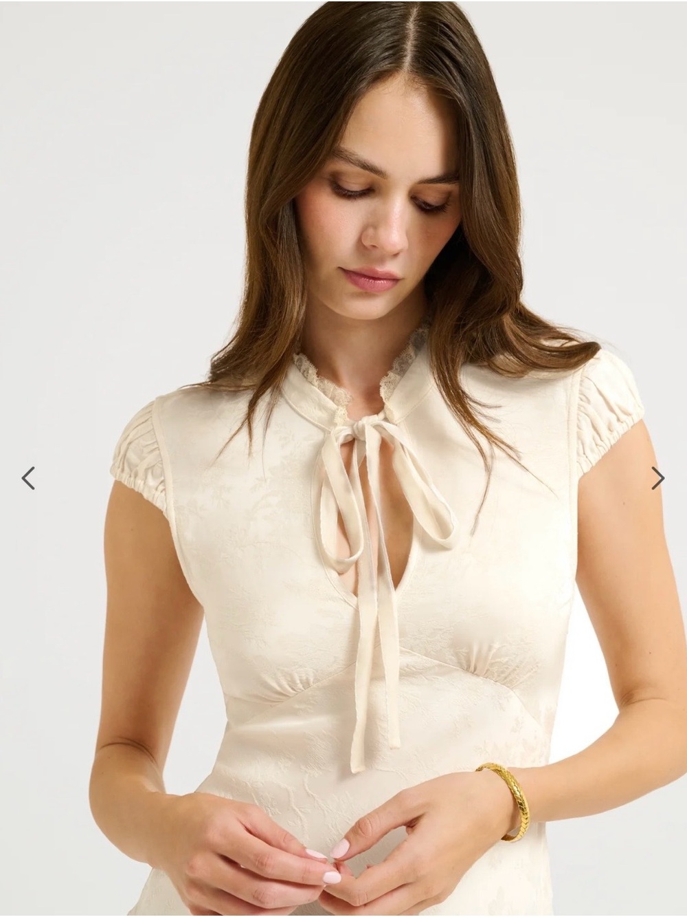 New Rumored Ivory Jacquard Portofino Maxi Dress Large - Picture 4 of 8